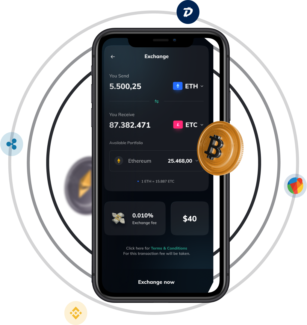 Interface de feuille de route crypto